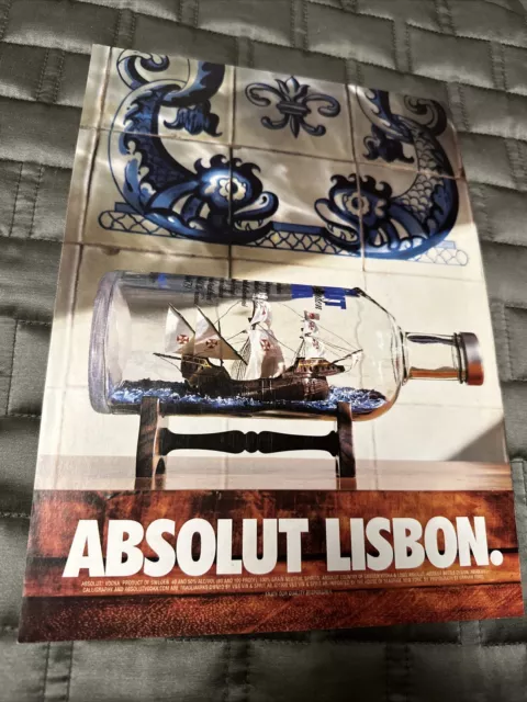 1998 Absolut Vodka Print Ad ABSOLUT LISBON