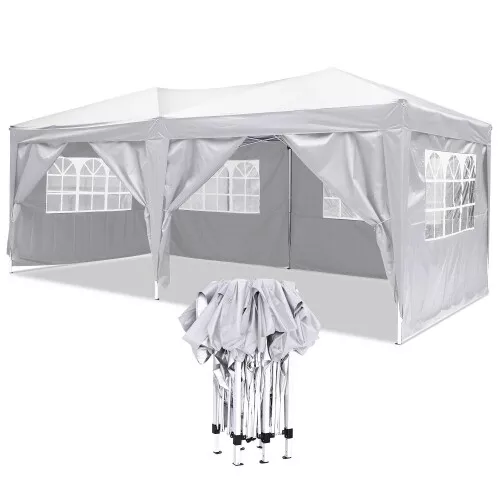 Pavillon 3x6m Gartenzelt Faltpavillon Wasserdicht Anti-UV Hochzeiten Partyzelt