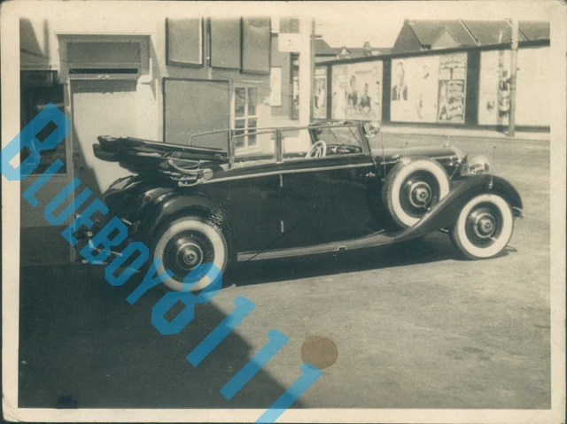1930's Mercedes Benz 320 1960 Classic Car Dealers Stock Photo 4.25 x 3.25 inch