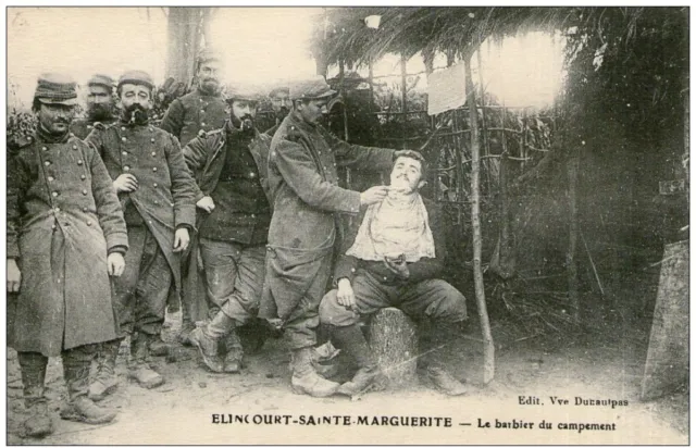 M07 / Dept 60 Top Cpa Elincourt Saint Marguerite Militari Le Barbier Du Camp