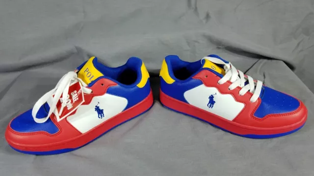 Ralph Lauren Polo kids size 3.5 multicolor sneakers.