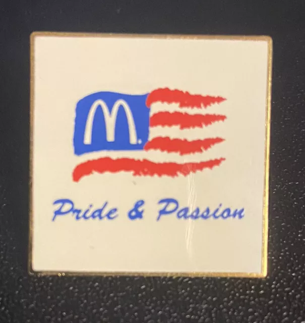 McDonald’s Crew Lapel Tie Hat Pin American Flag “Pride & Passion”