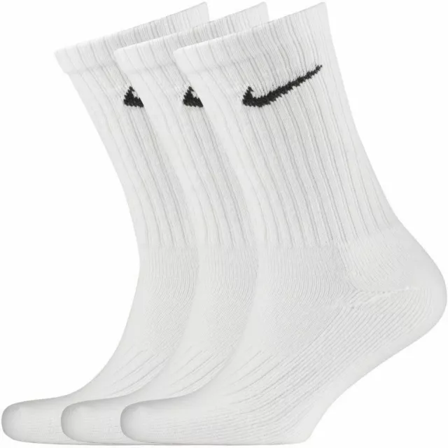 NIKE CREW SOCKS Nike Sock White 3 Pack Sport Training Sock