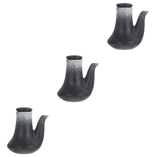 Botella de almacenamiento de contenedores de condimento 3 piezas salsa de porcelana olla Cruet Lecythus