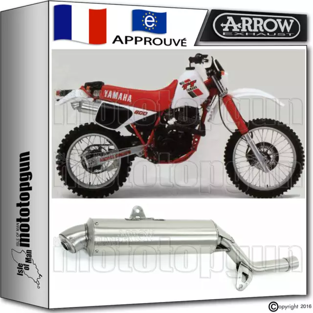 Arrow Pot D'echappement Paris Dacar Acier Hom Yamaha Xt 600 Tenere 1986 86