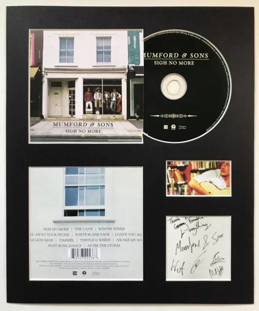 MUMFORD & SONS - Signed Autographed - SIGH NO MORE - Album Display