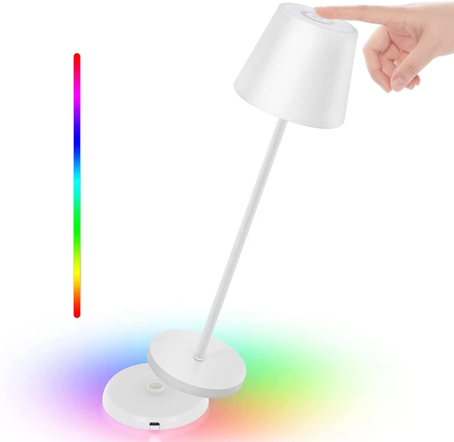 Lampada Da Tavolo LED Senza Fili, Touch Sense Dimmerabile 4000K, Ricaricabile 18