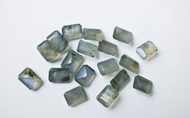 Natural Labradorite 4x6mm Octagon Cut Loose Gemstone Lot 25 Piece