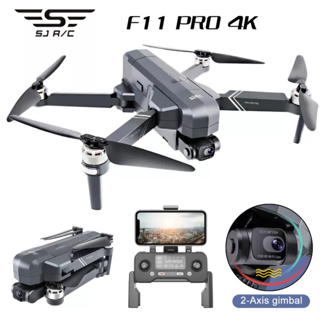 SJRC F11 Pro 4K GPS Drone Wifi FPV HD Camera 2-Axis Gimbal Brushless Quadcopter
