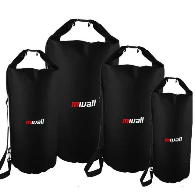 Mivall wasserdichter Packsack mit Trageriemen Seesack Rollbeutel Drybag