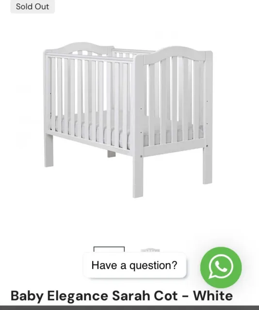 Wooden White Cot