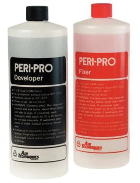 Air Techniques Peri-Pro Pre-Mixed Developer and Fixer: 3 x 1 Qt. each of Develop