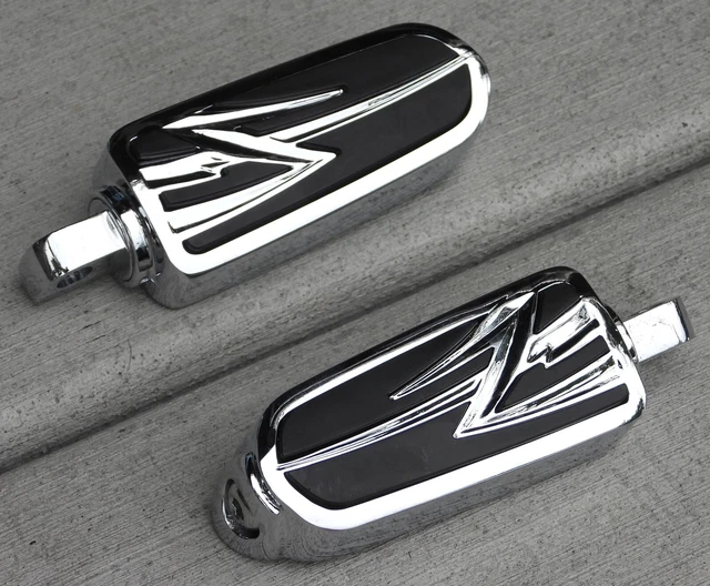 HARLEY DAVIDSON SOFTAIL Dyna Glide Sportster CHROME FOOT REST PEGS EUR