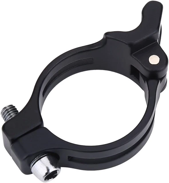 Abrazadera de desviador de bicicleta, abrazadera de aleación en la parte delantera Mech abrazadera de desviador para montaje...