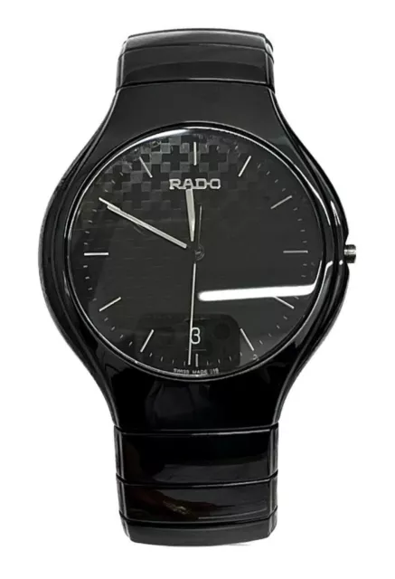 RADO Ceramic Diamond Star 115.0653.3 Orologio da Uomo Quadrante Nero Analogico Bellissimo