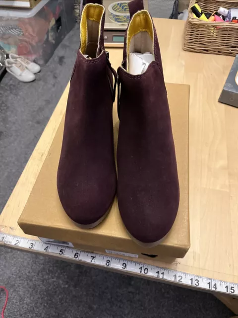 WHITE STUFF BURGUNDY Leather Ankle Boots Zip Up Size UK 6 EU 39 18.00 PicClick UK
