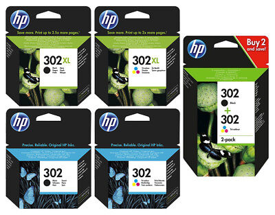 HP 302 hp302xl Cartucce Stampante Originale Multipack inchiostro set singoli colori OVP