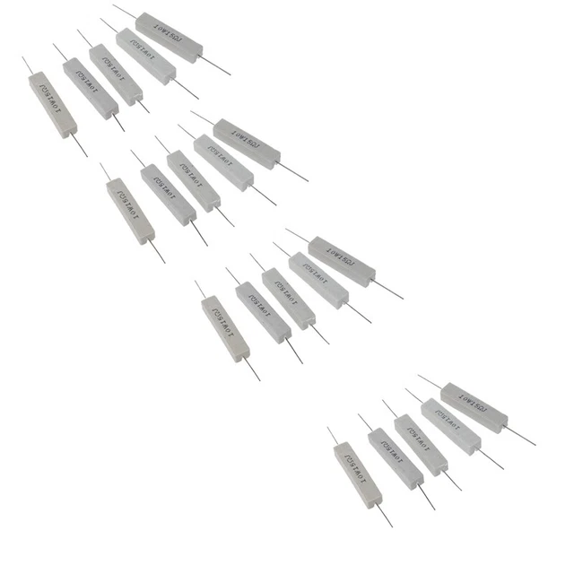 20 Pcs 10W Watt 15 Ohm 5% Wirewound Ceramic Cement Resistor K1S7