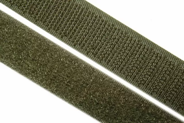 VELCRO® Sew On Tape Hook & Loop Olive Green Multi-Use Reusable Fabric Tape
