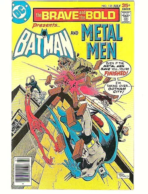 Brave & The Bold #135 Batman & Metal Men!  Jim Aparo Cover/Art! July 1977 Nice!!