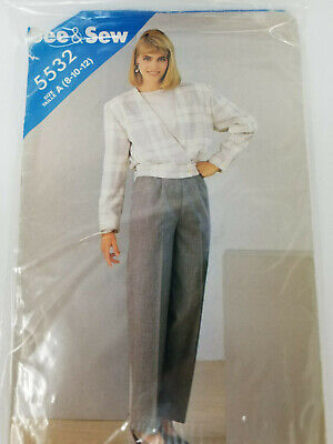 Vintage Sewing Pattern 1980s Business Outfit Size 8-12 See Sew Butterick 5532