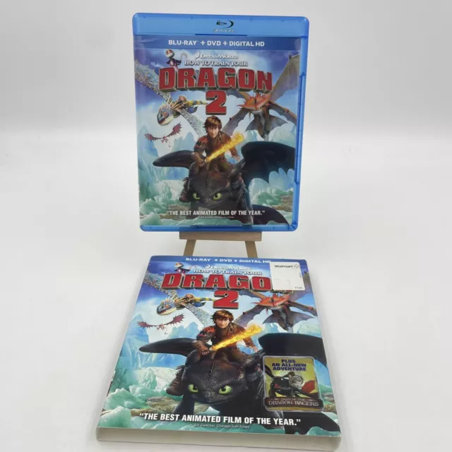 How to Train Your Dragon 2 w/ Slipcover & Inserts (Blu-ray/DVD) LIKE NEW