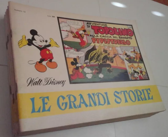 mickey mouse LE GRANDI STORIE 1 2 3 4 5 6 7 8 9 10 11 12 completa mondadori 1967