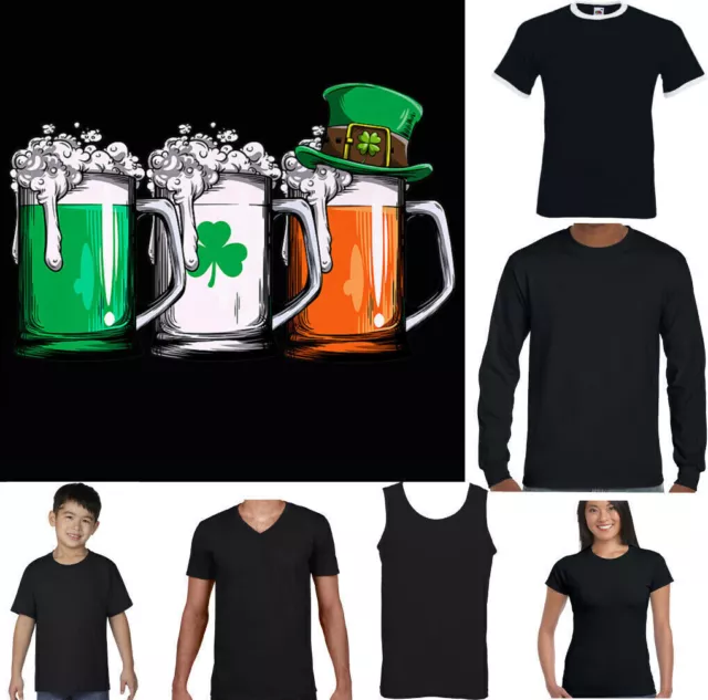 St Patrick's Jour Guinness Amérique USA Bière Paddys Irlandais Unisexe T-Shirt