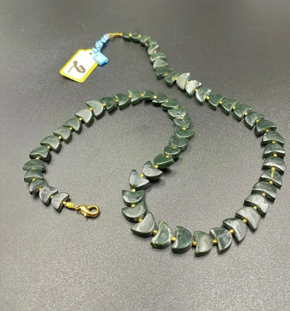 old antique Pyu period  green jade beads 2