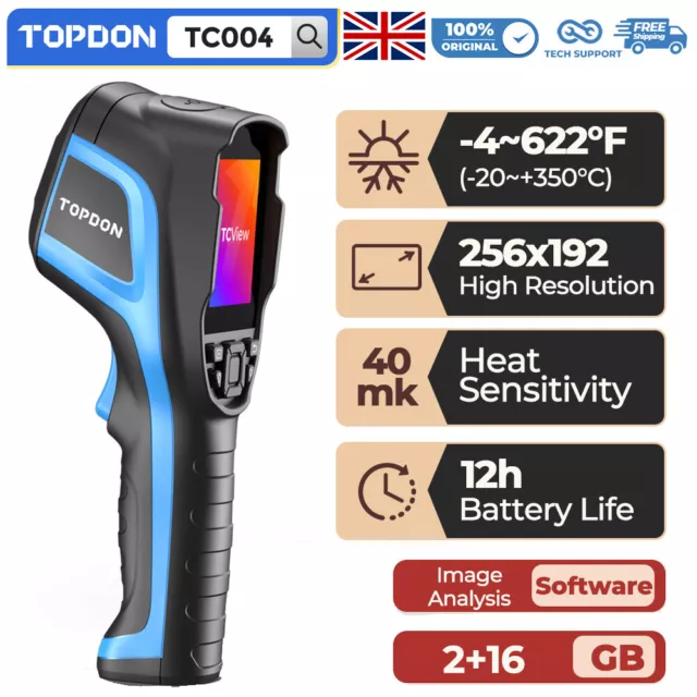 2024 TOPDON Handheld Thermal Imaging Camera IR Infrared Thermometer Image TC004