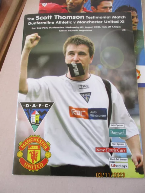 Scott Thompson Testimonial Dunfermline Athletic v Manchester United 8.8.2007