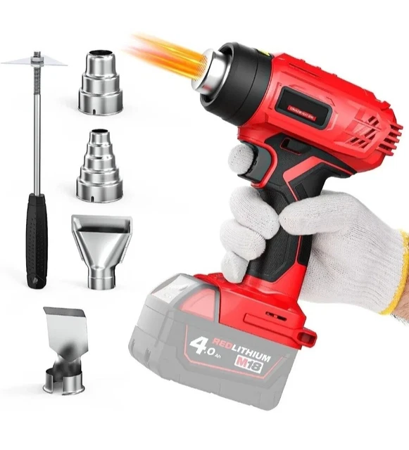 18V CORDLESS COMPACT Heat Gun For Milwaukee M18 Battery Fast Heating