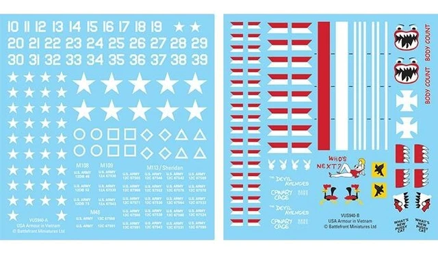 Flames of War NAM: US Armor in Vietnam Decals (VUS940)