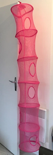 RANGEMENT SUSPENDU ROSE Fangst Ikea NEUF pour peluches poches