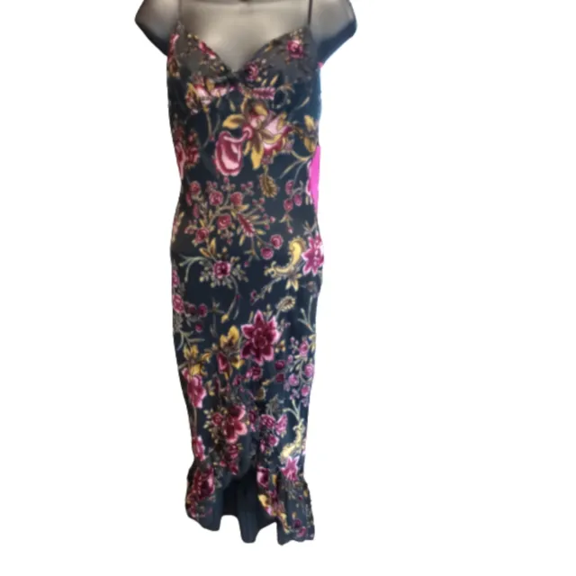 Betsey Johnson NWT Women's Size Small "The Right Moves" Floral Velvet Dress