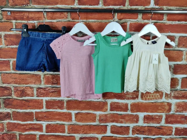Baby Girls Bundle Age 12-18 Months Next Gap Dress Denim Shorts T-Shirts 86Cm