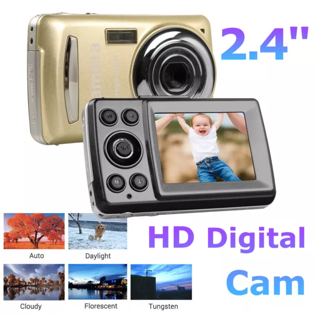 Digital Camera 2.4 Inch TFT LCD Screen 4X Zoom HD 16MP 1080P Anti-Shake Mic