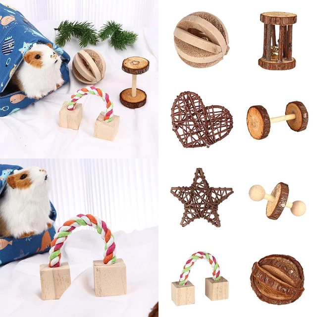 Hantelübungen Hamsterspielzeug Naturholz Holz Hamsterzubehör