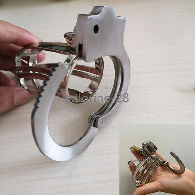2022 Latest Design Stainless Steel Handcuff Chastity Lock Bird Cage Adjustable