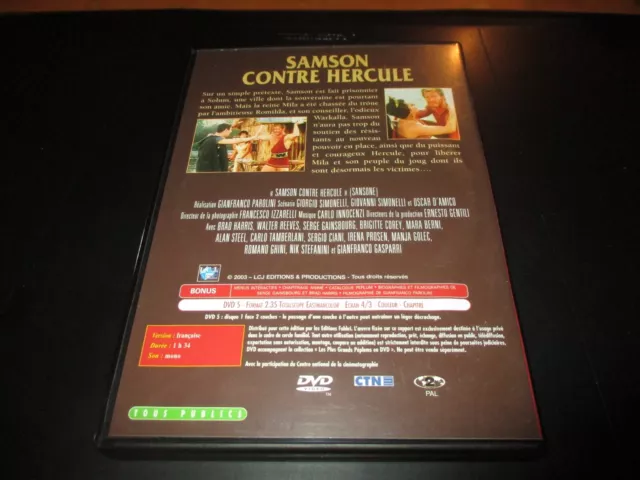 DVD "SAMSON CONTRE HERCULE" Serge GAINSBOURG, Brad HARRIS - peplum 2