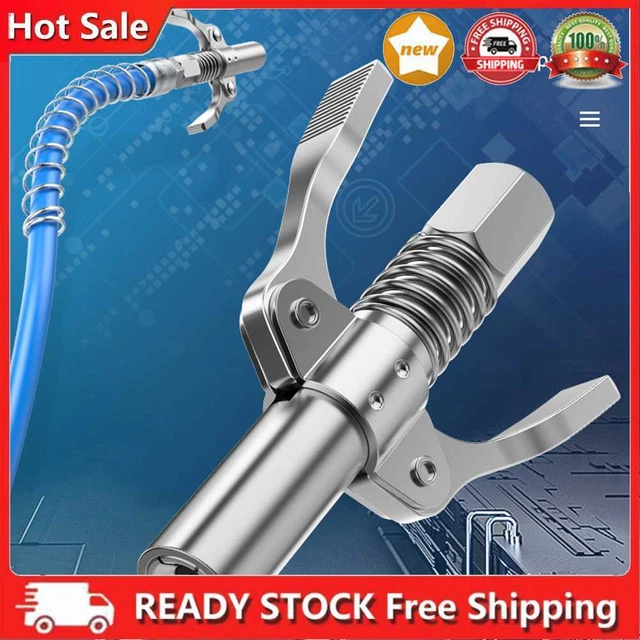 Accoppiatore pistola grasso montaggio doppio manico burro ugello auto siringa punta lubrificante