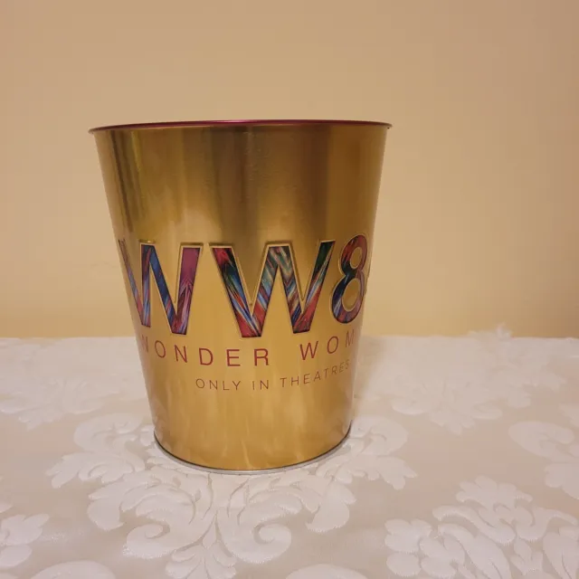 Wonder Woman Ww84 Amc Movie Theatre Limited Edition Popcorn Tin Metal Bucket