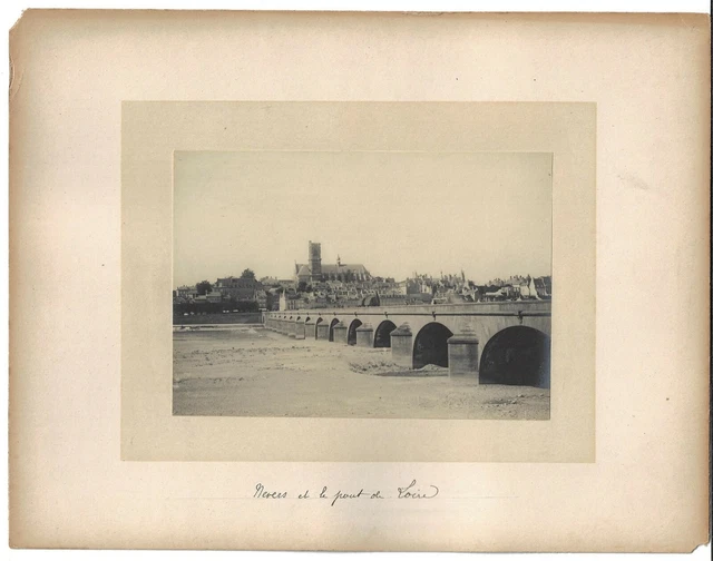 Originale Photo c1900 - France - Nevers - Pont de Loire  (Nièvre)