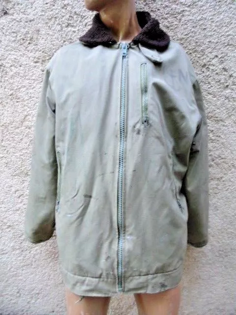 Blouson De Mer Kaki Marine Nationale French Deck Jacket Vintage