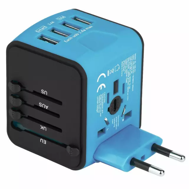 Castries Universal Travel Adapter, All-in-one Worldwide Travel Charger Travel So