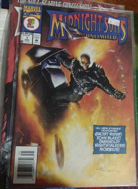Midnight Sons Unlimited  # 1 1992 Marvel Disney Johnny Blaze Ghost Rider Newstan