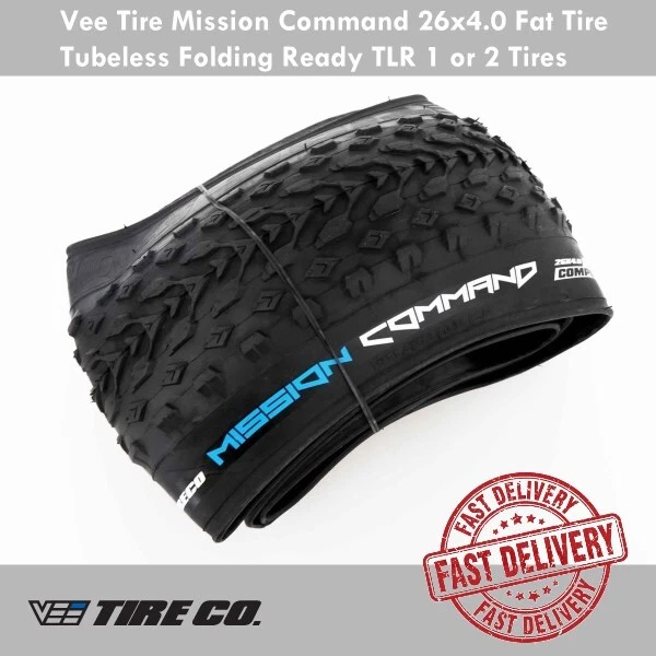 Vee Tire Mission Command 26x4.0 Fat Tire Tubeless Folding Ready TLR 1 or 2 Tires