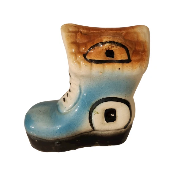 VINTAGE OLD LADY in the Shoe Ceramic Coin Piggy Bank Mexico 13.49