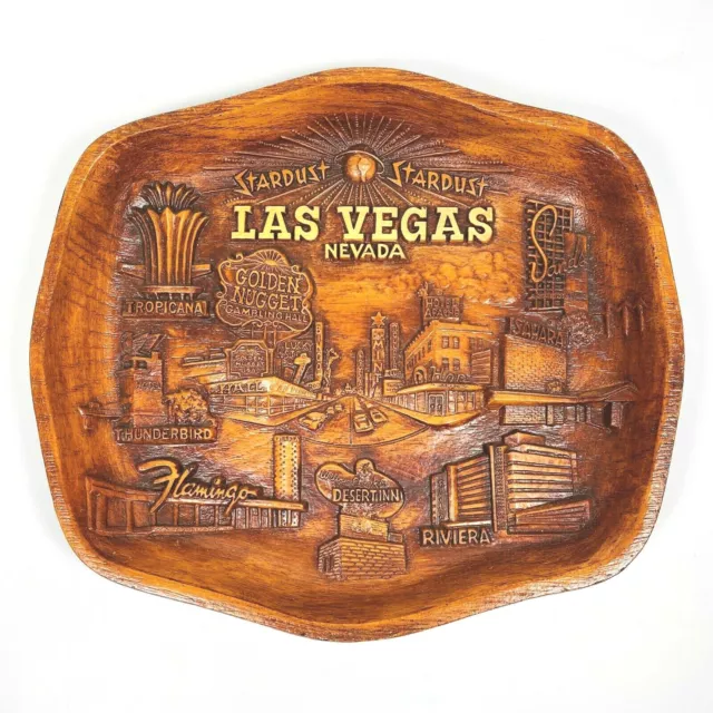 Vintage ASMCO Las Vegas Nevada Souvenir Casino Wall Plaque or Tray STARDUST