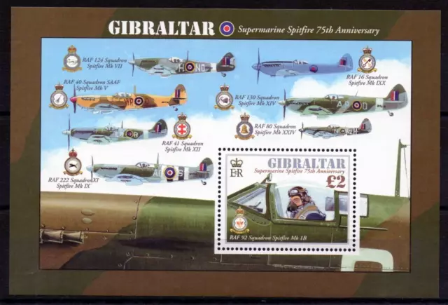 HB Gibraltar  año 1992  nueva  aviones de combate Spitfire